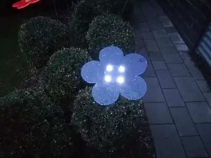 Sonnenfänger LED "Solardisc" Blume Magic 25 cm blau inkl. 1.50 m Stab (2 x gemufft)