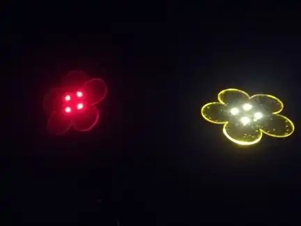 Sonnenfänger LED "Solardisc" Blume Magic 25 cm rot inkl. 1.50 m Stab (2 x gemufft)