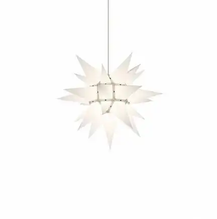 Herrnhuter Stern i4 (Bausatz) Ø 40 cm Papierstern - weiß Wunderschöner und sehr hochwertiger Weihnachtsstern für Innen/Indoor - das Original mit 25 Zacken