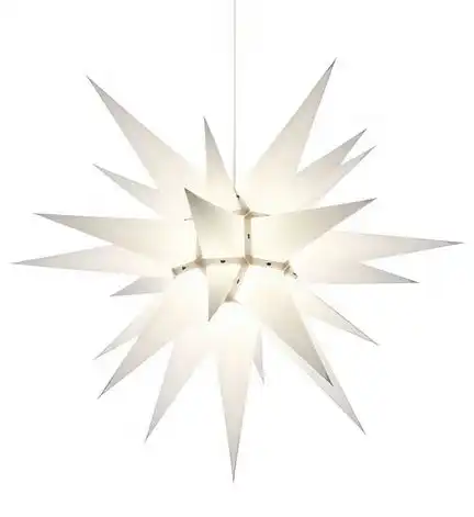 Herrnhuter Sterne Stern i6 (Bausatz) Ø 60 cm Papier - weiß Wunderschöner und sehr hochwertiger Weihnachtsstern für Innen/Indoor - das Original mit 25 Zacken