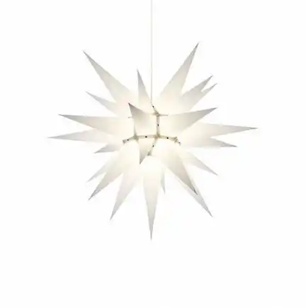 Herrnhuter Stern i6 (Bausatz) Ø 60 cm Papierstern - weiß Wunderschöner und sehr hochwertiger Weihnachtsstern für Innen/Indoor - das Original mit 25 Zacken
