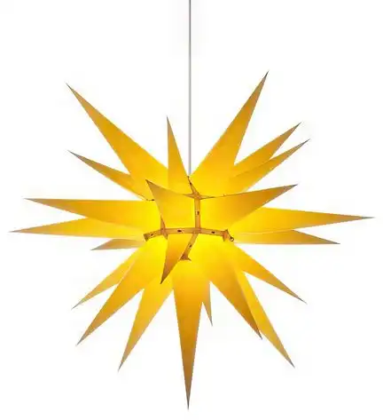 11111Herrnhuter Sterne Stern i7 (Bausatz) Ø 70 cm Papier - gelb Wunderschöner und sehr hochwertiger Weihnachtsstern für Innen/Indoor - das Original mit 25 Zacken