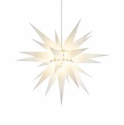 Herrnhuter Stern i7 (Bausatz) Ø 70 cm Papierstern - weiß Wunderschöner und sehr hochwertiger Weihnachtsstern für Innen/Indoor - das Original mit 25 Zacken