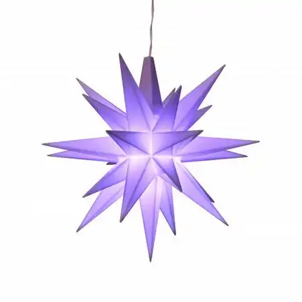 11111Herrnhuter Stern A1e Ø 13 cm Kunststoffstern inkl. LED - flieder - Sonderedition 2024  Wunderschöner und sehr hochwertiger Weihnachtsstern für Innen und Außen - das Original mit 25 Zacken