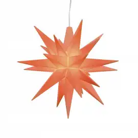 Herrnhuter Stern A1 Ø 8 cm Kunststoffstern inkl. LED - apricot - Sonderedition 2026 Wunderschöner und sehr hochwertiger Weihnachtsstern für Innen und Außen - das Original mit 25 Zacken