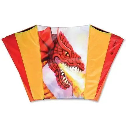 Premier Kites Power Sled 14 Kite - Sun Dragon stabloser Einleiner-Lenkdrachen (Lifter/1-Leiner) rtf - 102 cm x 160 cm Gfk-Gestänge rot/gelb