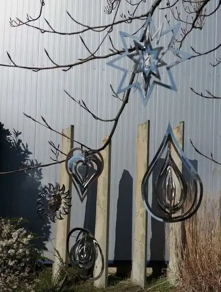 Elliot - Metallwindspiel hängend Edelstahl-Kreis klein 12 cm 