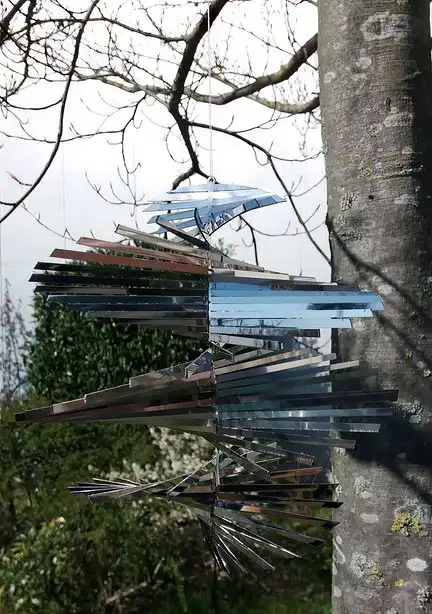 Elliot - Metallwindspiel hängend Edelstahl-Spirale 18 cm 