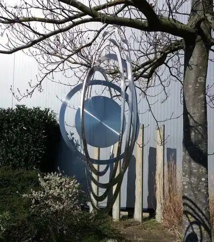 Elliot - Metallwindspiel hängend Edelstahl-Kreis XXL 55 cm 