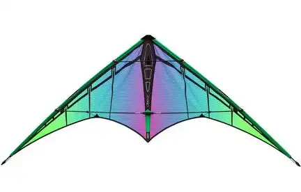 Prism Jazz 2.0 Electric Zweileiner-Lenkdrachen/Stabdrachen (2-Leiner) rtf (flugfertig) 157 cm x 71 cm Cfk-Gestänge lila/blau/grün