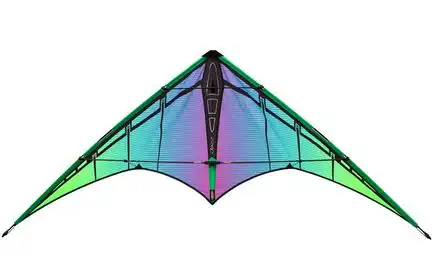 Prism Jazz 2.0 Electric Zweileiner-Lenkdrachen/Stabdrachen (2-Leiner) rtf (flugfertig) 157 cm x 71 cm Cfk-Gestänge lila/blau/grün