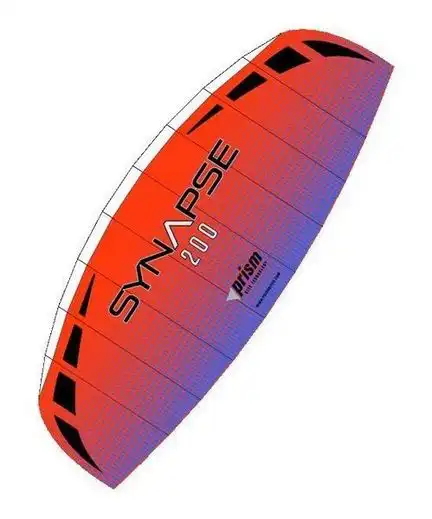 Prism Synapse 200 Coho Zweileiner-Lenkdrachen (Lenkmatte/Parafoil/2-Leiner) rtf (flugfertig) Spannweite 200 cm rot/blau