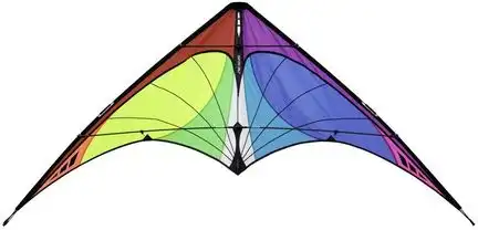 11111Prism Nexus 2.0 Spectrum Zweileiner-Lenkdrachen/Stabdrachen (2-Leiner) rtf (flugfertig) 152 cm x 78 cm Cfk-Gestänge rainbow