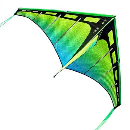 Prism Zenith 5 Delta Aurora Einleiner-Drachen (1-Leiner) rtf (flugfertig) 162 cm x 94 cm Gfk-Gestänge blau/grün/gelb
