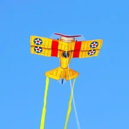 11111X-Kites Mini Micro Kites - Einleiner-Drachen/Kinderdrachen (1-Leiner) rtf (flugfertig) Bi-Plane 11 cm x 12 cm