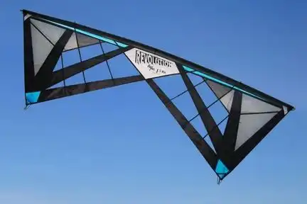 Revolution REFLEX RX SPIDER WEB Vierleiner-Lenkdrachen/Stabdrachen (4-Leiner) KITE ONLY - 236 cm x 79 cm hellblau