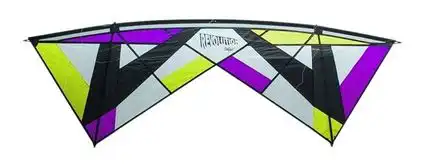 Revolution REFLEX XX Vierleiner-Lenkdrachen/Stabdrachen (4-Leiner) KITE ONLY - 249 cm x 84 cm lime/lila
