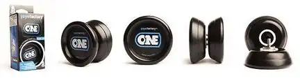 YoYoFactory ONE TM - YoYo für Beginner und Fortgeschrittene Ø 53 mm B 30 mm 58 g SCHWARZ inkl. 2 Kugellager