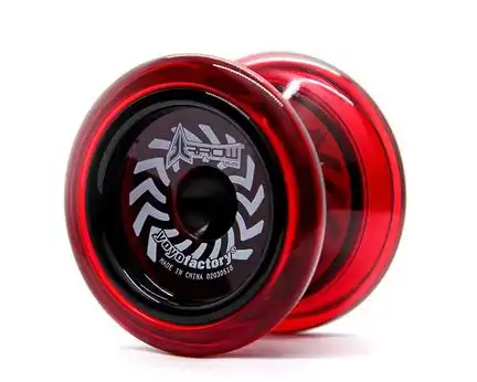 YoYoFactory Arrow - YoYo für Beginner Fortgeschrittene und Profis Ø 59 mm B 42 mm 64 g Rot - mit patentiertem Spielsystem
