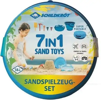 Schildkröt - 7 in 1 Sandspielzeug Set "BLAU" 