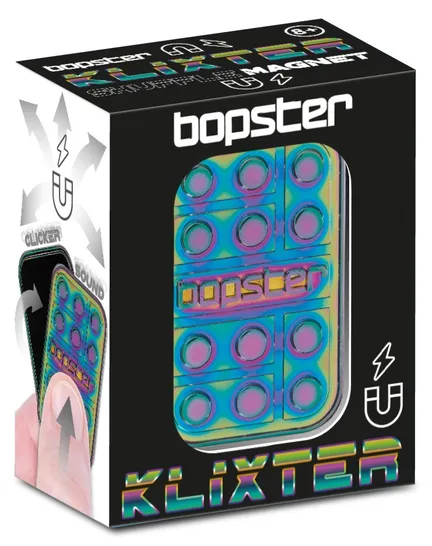 Fidget Slider Klixter, für Hand und Finger Akrobatik 4,6 cm x 3 cm Multicolour Metallic