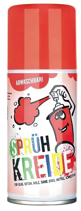 11111Elliot Sprühkreide - 150 ml rot abwaschbares Fun-Kreidespray (Markierspray) für Spiel Spaß und Fantasie