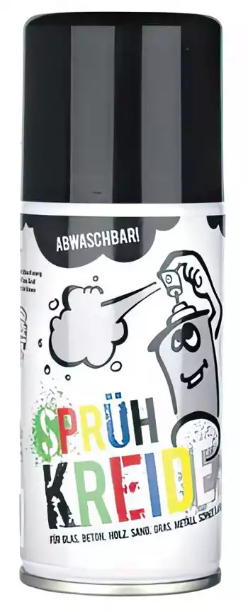 11111Elliot Sprühkreide - 150 ml schwarz abwaschbares Fun-Kreidespray (Markierspray) für Spiel Spaß und Fantasie