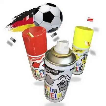 Elliot Sprühkreide - Deutschland 3 x 150 ml EM-Set / WM-Set schwarz rot gelb abwaschbares Fun-Kreidespray (Markierspray) für Spiel Spaß und Fantasie