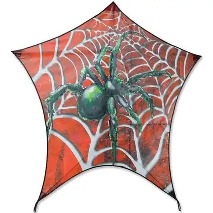 Premier Kites Spider - Penta Kite Einleiner-Drachen (1-Leiner) rtf - 102 cm x 107 cm Gfk-Gestänge rot