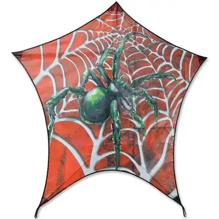 Premier Kites Spider - Penta Kite Einleiner-Drachen (1-Leiner) rtf - 102 cm x 107 cm Gfk-Gestänge rot