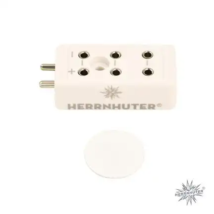 11111Herrnhuter Sterne 4-Verteiler für kleine Sterne A1e A1b i1 - nur für den Innenbereich weiß