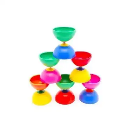 Mister Babache - Millenium Jonglier-Diabolo Ø 102 mm L 115 mm 165 g Rainbow verschiedene Farbvarianten 2-farbig