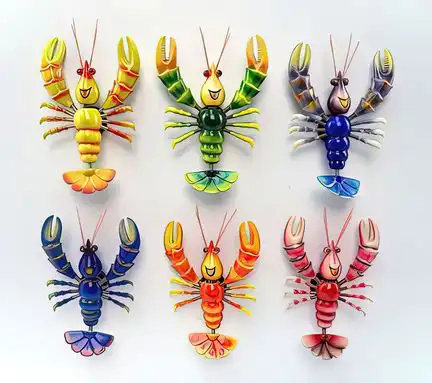 11111Wackel-Magnete (3D-Motiv) Lustiger Hummer/Funny Lobster Crazy Ocean Life