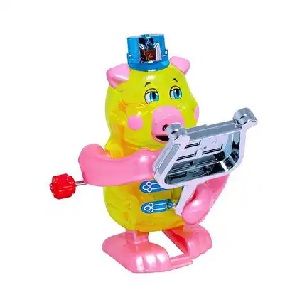 11111Aufziehfigur Domino Schwein mit Xylophon - Aufziehfigur zum Sammeln Spielen Verschenken Höhe ca. 7 cm Läufer