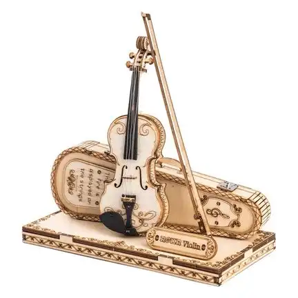 11111Robotime - DIY - Violin Capriccio (DIY 3D Puzzle 14.5 x 7.5 x 15 cm) (Holzbausatz)
