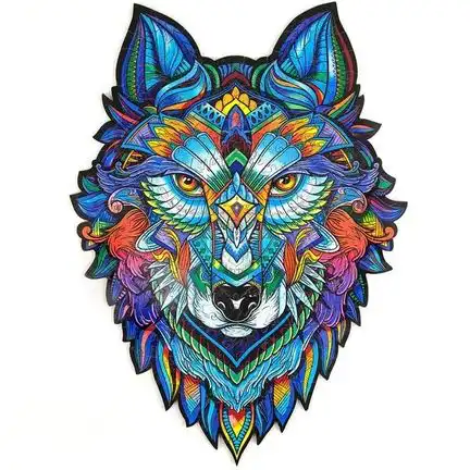 UNIDRAGON - Majestic Wolf (30 x 41 cm - Größe L) Holzpuzzle - 310 Teile