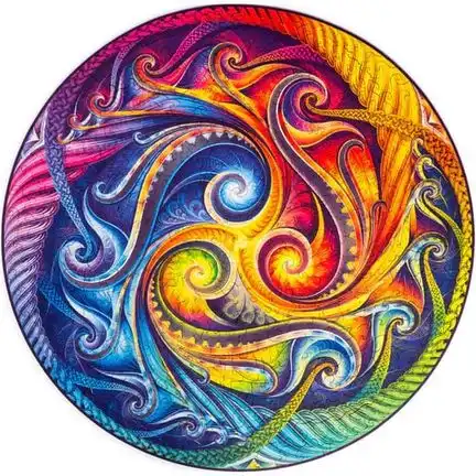 UNIDRAGON - Mandala der Galaxien-Inkarnation (25 x 25 cm - Größe M) Holzpuzzle - 200 Teile