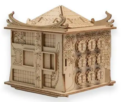 ESCAPE WELT - House of the Dragon Box (12 x 13 x 12 cm) Holzpuzzle - Rätselbox