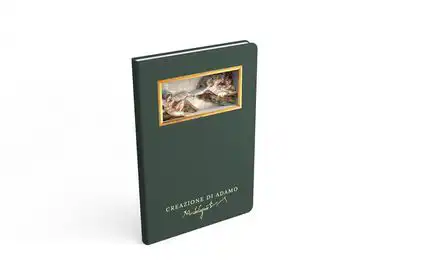 CARTARTEM - Creazione di Adamo (Michelangelo) 3D Notizbuch - 14 x 21 cm 3D Notizbuch