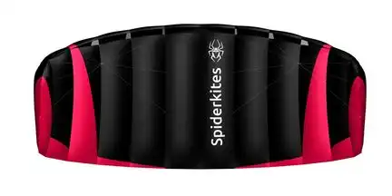 Spiderkites Amigo 1.75 DC Zweileiner-Lenkdrachen (Lenkmatte/Parafoil/Trainerkite/2-Leiner) rtf (flugfertig) 175 cm x 61 cm ruby