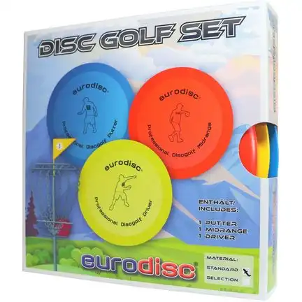 Eurodisc Discgolf Set SQU 478 g rot/gelb/blau 