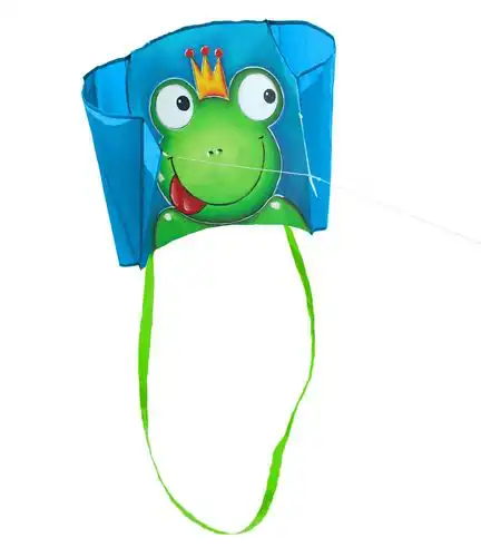 Elliot Einleiner-Drachen/Kinderdrachen (Pocket-Kite/1-Leiner) rtf (flugfertig) Franz Frosch 76 cm x 50 cm grün/blau
