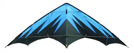 Elliot Gladiator 3.4 - Zweileiner-Power-Lenkdrachen/Stabdrachen (2-Leiner) rtf (flugfertig) 340 cm x 125 cm Cfk-Rohr 10/12 mm schwarz/blau