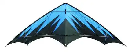 Elliot Gladiator 3.4 - Zweileiner-Power-Lenkdrachen/Stabdrachen (2-Leiner) rtf (flugfertig) 340 cm x 125 cm Cfk-Rohr 10/12 mm schwarz/blau
