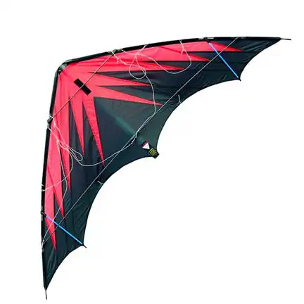 11111Elliot Gladiator 2.4 - Zweileiner-Power-Lenkdrachen/Stabdrachen (2-Leiner) rtf (flugfertig) 245 cm x 95 cm Cfk-Rohr 8/10 mm schwarz/rot