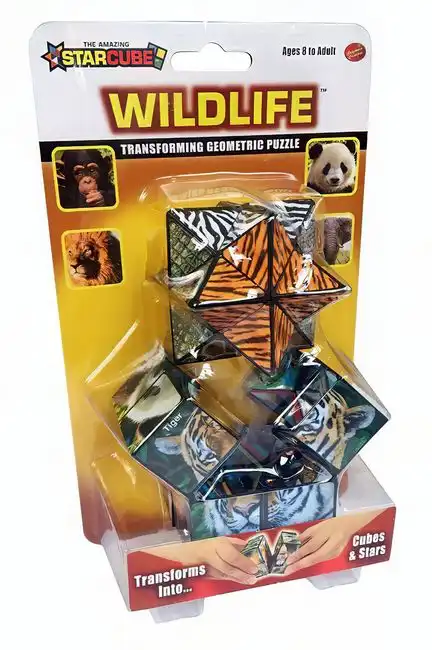 11111StarCube WILDLIFE Stern-Zauberwürfel - tolles Geschicklichkeits- und Geduldsspiel 5.5  x 5.5 cm bunt - Wildlife