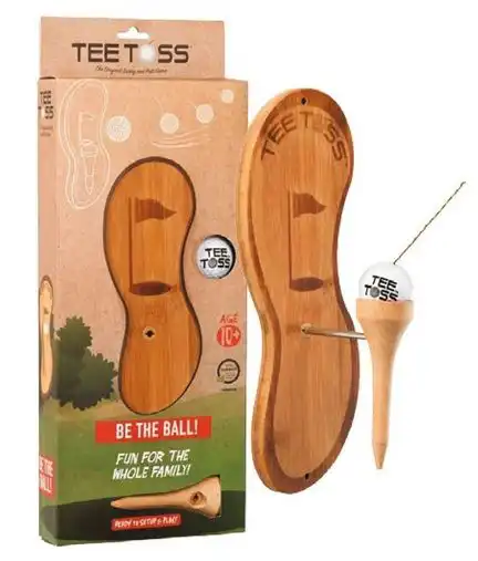 Tee Toss Golfball Edition Golfball Edition (Hook & Ring Game/Geschicklichkeitsspiel) 33 cm x 12 cm x 1.5 cm