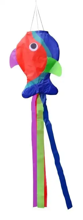 kleiner Windsack (Windfänger) - fröhliche Windrabauken Wickie Wal 16 cm x 14 cm x 60 cm bunt