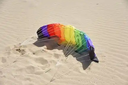 Spiderkites Amigo 2.05  Zweileiner-Lenkdrachen (Lenkmatte/Parafoil/2-Leiner) rtf (flugfertig) 205 cm x 69 cm rainbow