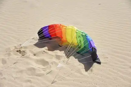 Spiderkites Amigo 2.05  Zweileiner-Lenkdrachen (Lenkmatte/Parafoil/2-Leiner) rtf (flugfertig) 205 cm x 69 cm rainbow